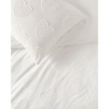 White heart tufted microfiber duvet set single (British brand)