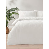 White heart tufted microfiber duvet set single (British brand)