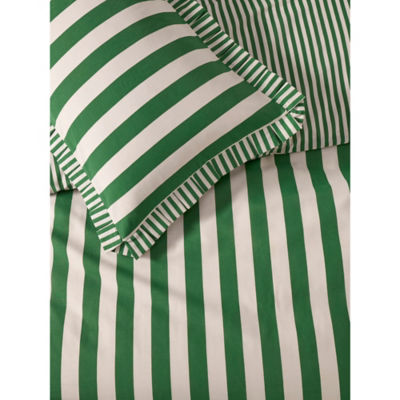 George Home box pleat striped duvet set king, UK version