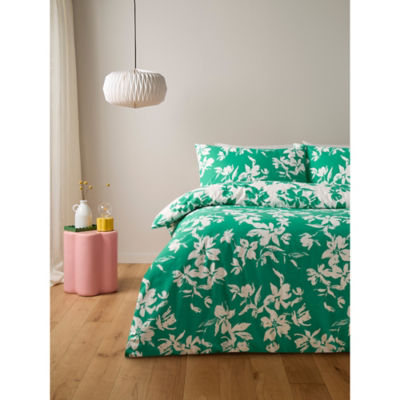 George Home green floral double duvet set, imported from the UK