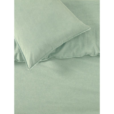 Washed cotton double bedding with soft textured finish, (British brand)