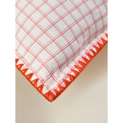 George Home cushion strawberry math book check pattern 45x45cm (British brand)