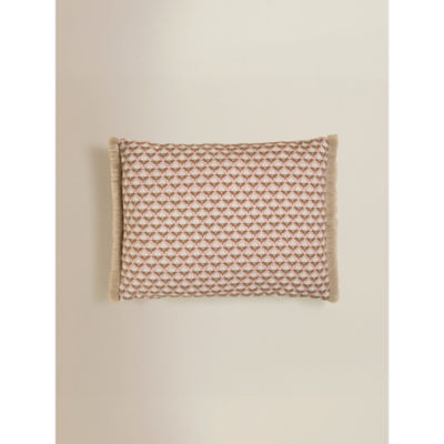 George Home multicolour Indian block print cushion 55x30cm (British brand)