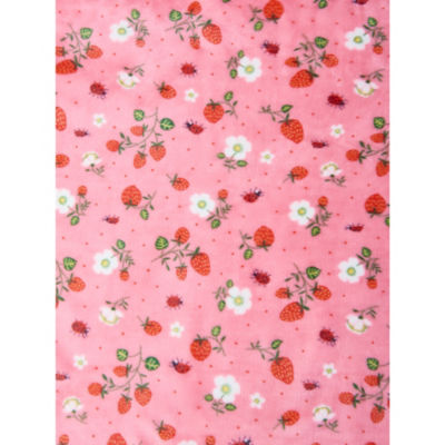 George Home supersoft throw pink floral and ladybird 150x120cm, UK version