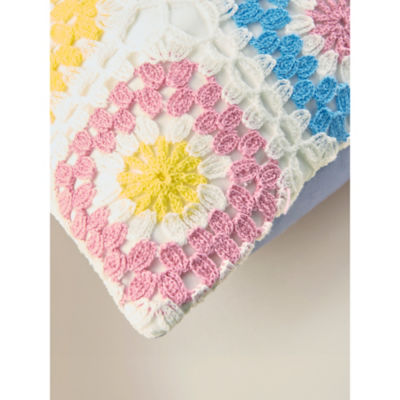 George Home Lucky Charm crochet cushion 45x45cm (British brand)