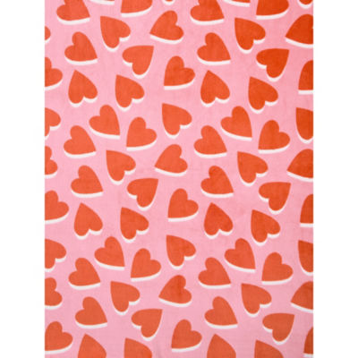 George Home hearts throw red and pink 150x120cm, UK version