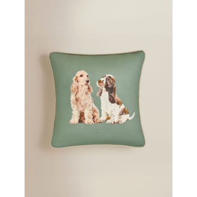 ASDA Green Spaniels Cushion 45 x 45cm- Buy online at McGrocer