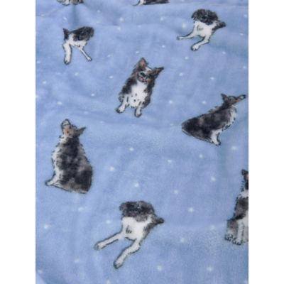 George Home blue dog throw 150x120cm, imported from the UK