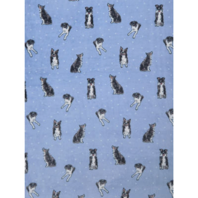 George Home blue dog throw 150x120cm, imported from the UK