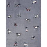 George Home grey sherpa throw blanket with dog design (British brand)