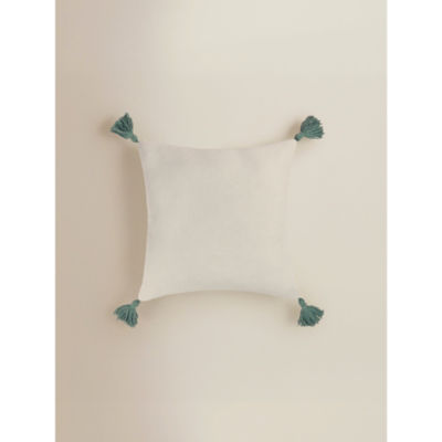 George Home leaf motif cushion 45x45cm (British brand)
