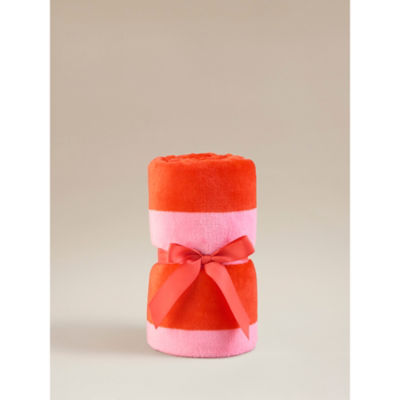 George Home throw red and pink stripe 150cm x 120cm, UK version