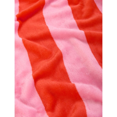 George Home throw red and pink stripe 150cm x 120cm, UK version