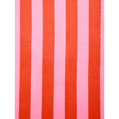 George Home throw red and pink stripe 150cm x 120cm, UK version