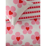 George Home reversible duvet set pink floral heart double - British product