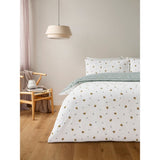George Home white spring bee print duvet set double - British product