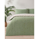 George Home green microfiber dogs duvet set double - British product