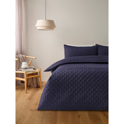Navy sunburst pinsonic duvet set double, imported from the UK