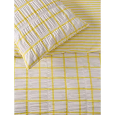 George Home yellow seersucker duvet set, king size, UK version