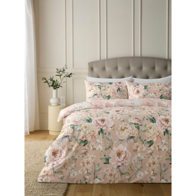 George Home pink oriental floral double duvet set, UK version