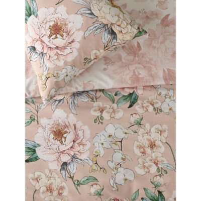 George Home pink oriental floral double duvet set, UK version