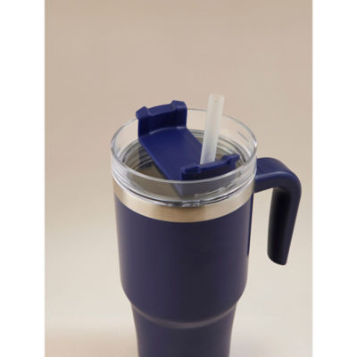 George Home blue metal tumbler with straw 568ml, imported from the UK