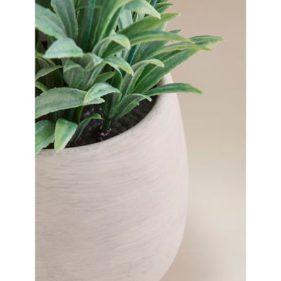 George Home purple artificial lavender in cement pot 13x13x36cm, UK version