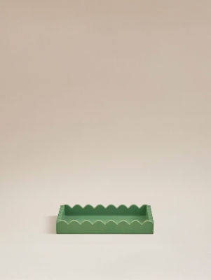 George Home mini scallop tray green 20x15cm, UK version