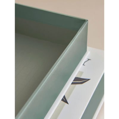 George Home green and white storage box 27x19x11cm - British product
