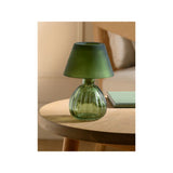 George Home green glass candle holder 12x12x17cm, imported from the UK