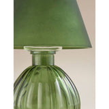 George Home green glass candle holder 12x12x17cm, imported from the UK