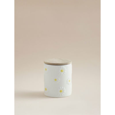 George Home daisy embossed ceramic candle, imported from the UK