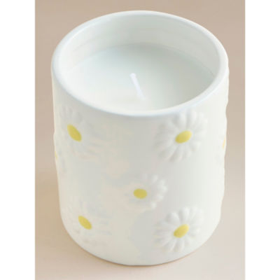 George Home daisy embossed ceramic candle, imported from the UK