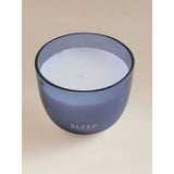 George Home purple wellness sleep candle with wooden lid, UK version