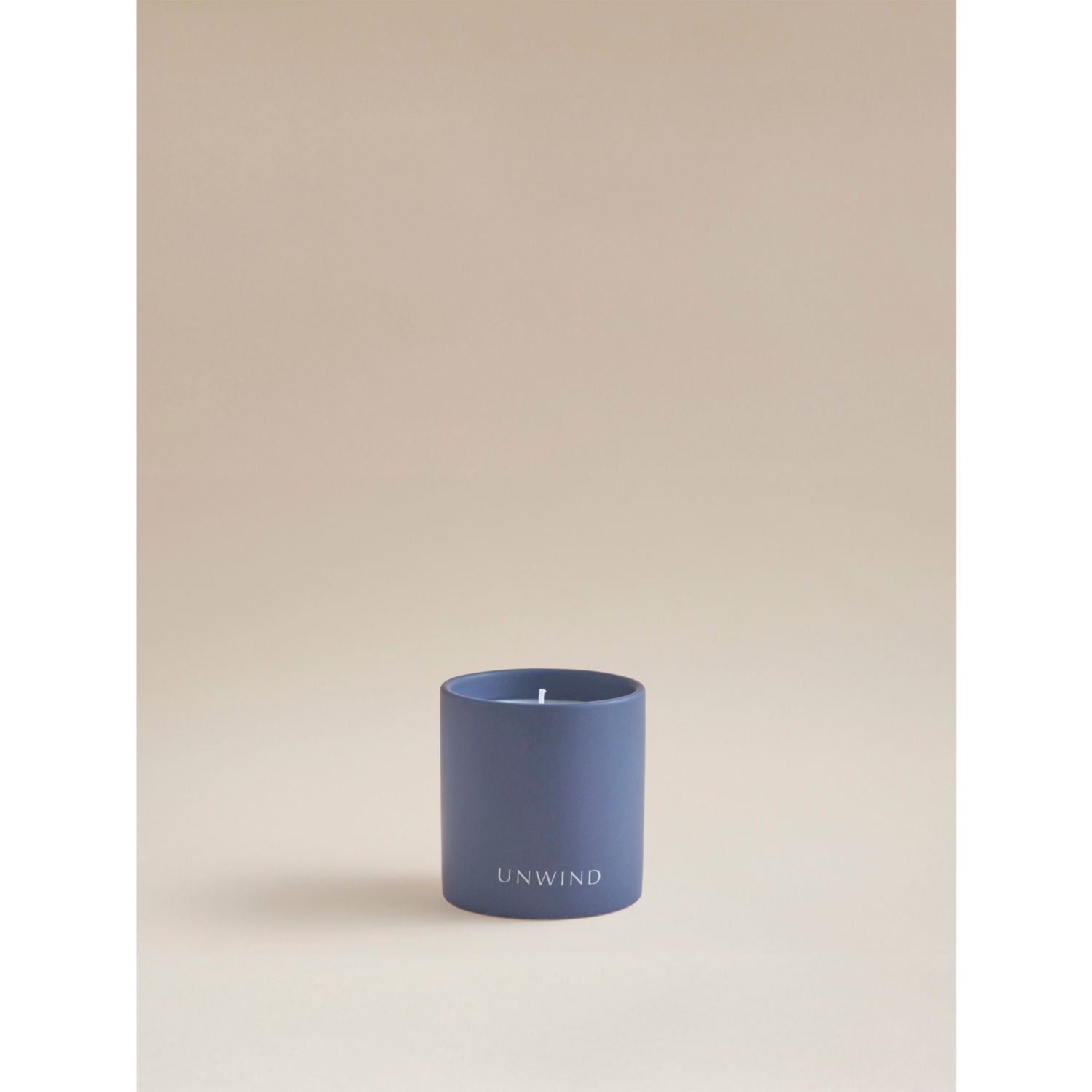 George Home Blue Wellness Unwind ceramic candle (British brand)