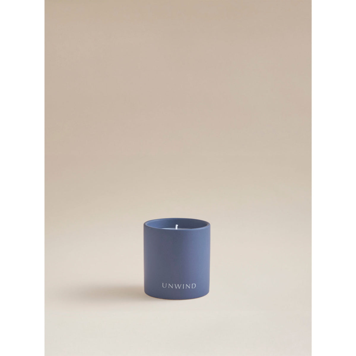 George Home Blue Wellness Unwind ceramic candle (British brand)