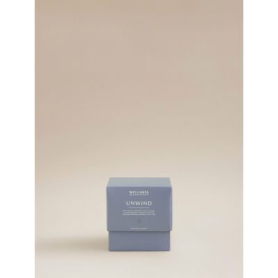 George Home Blue Wellness Unwind ceramic candle (British brand)