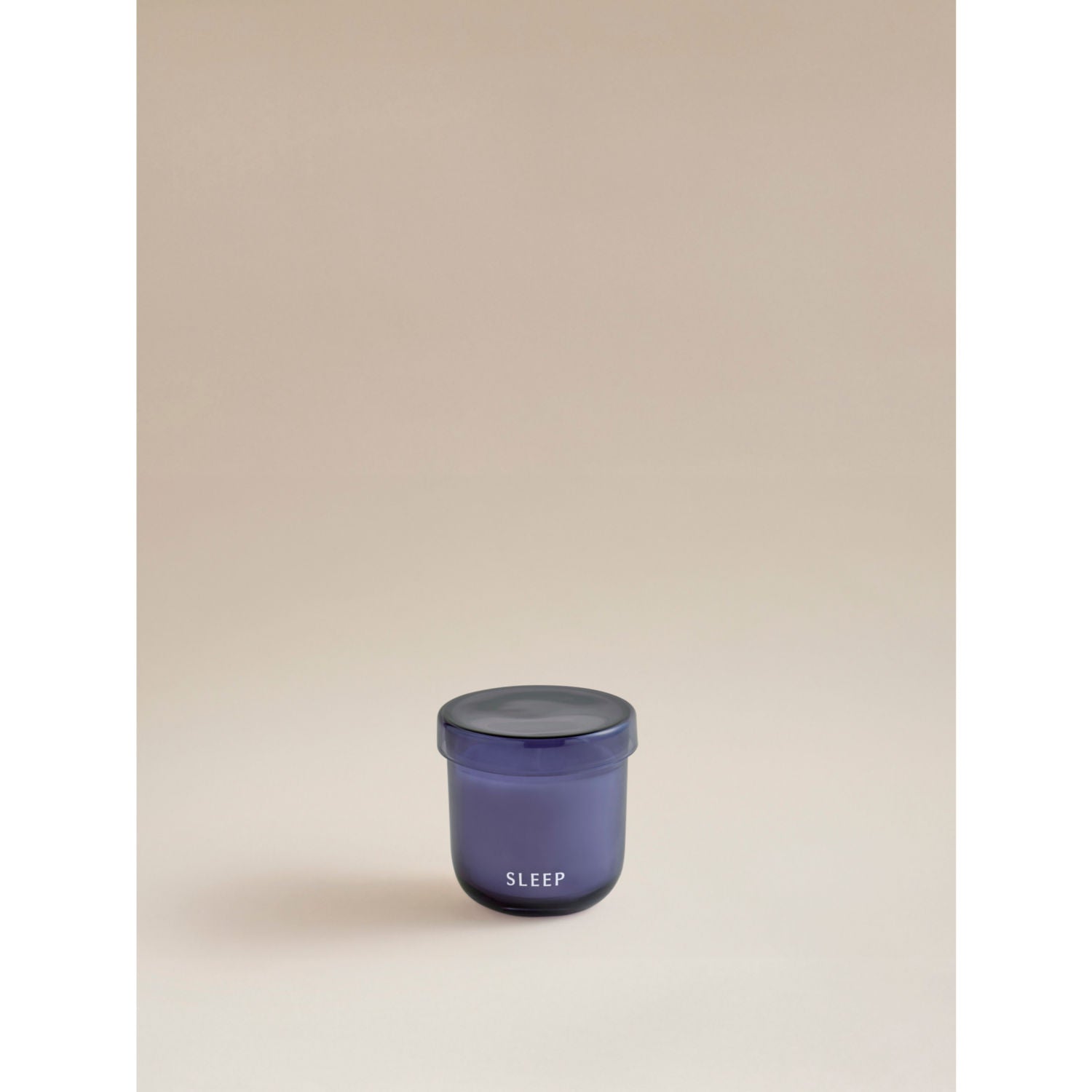 George Home purple wellness sleep glass lid candle, imported from the UK