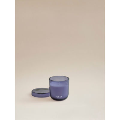 George Home purple wellness sleep glass lid candle, imported from the UK