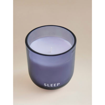 George Home purple wellness sleep glass lid candle, imported from the UK