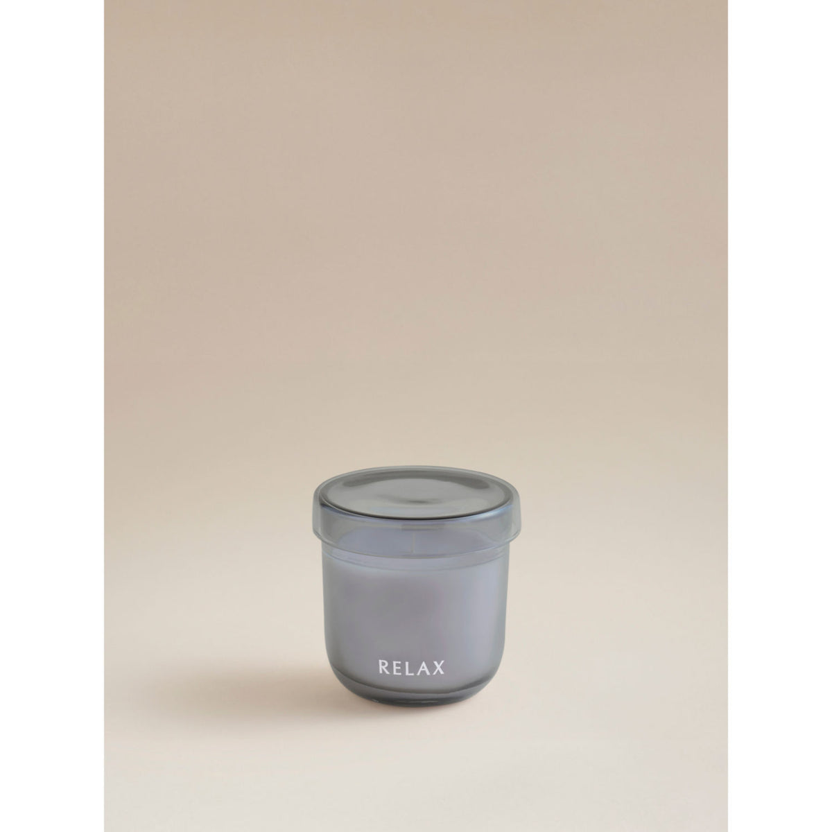 George Home grey wellness relax candle with glass lid, UK version