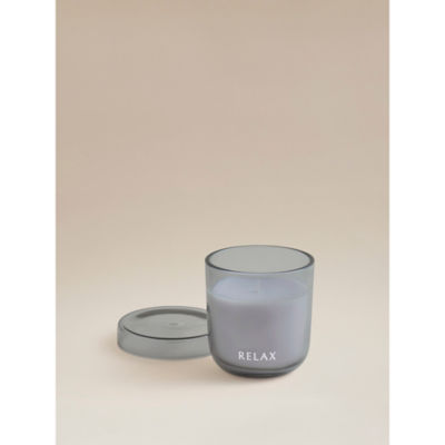 George Home grey wellness relax candle with glass lid, UK version