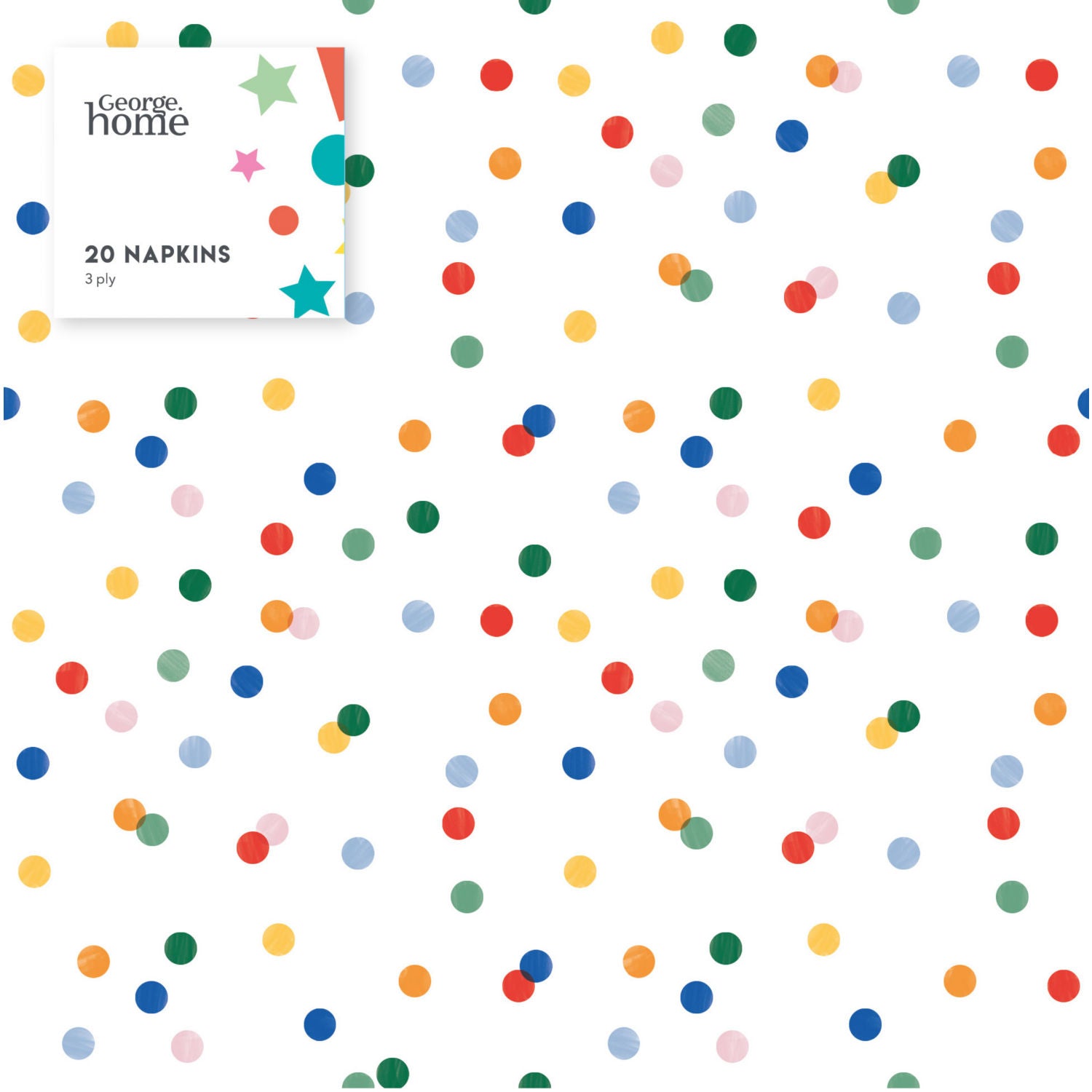 George Home spot pattern paper napkins 33cm, UK version