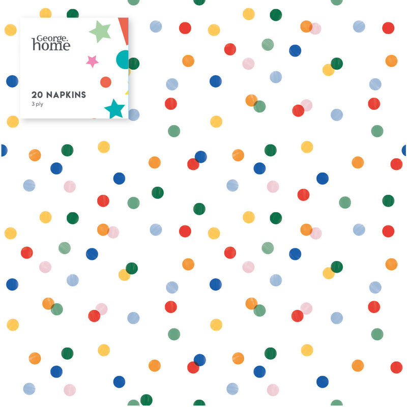 George Home spot pattern paper napkins 33cm, UK version