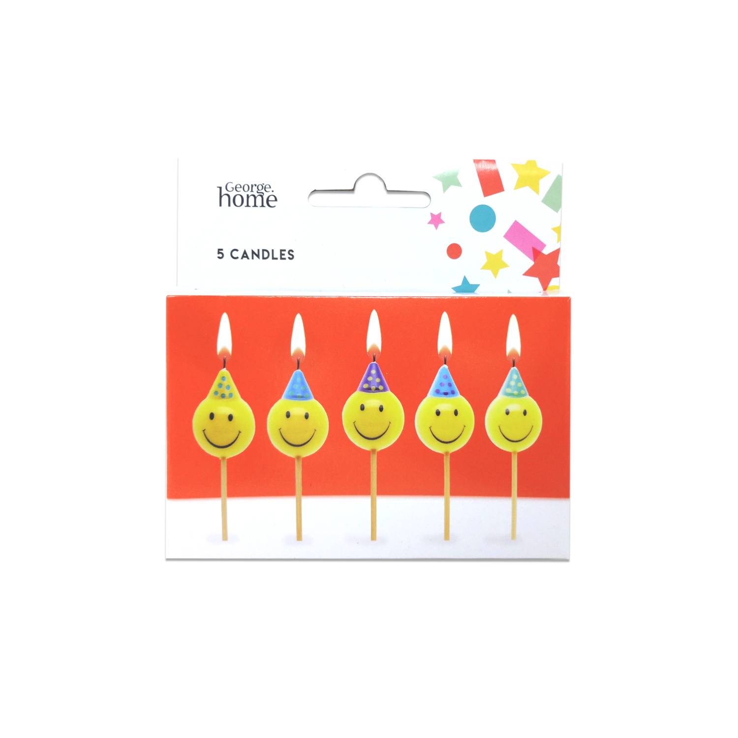 George Home smiley pick candles 6 pack, imported from the UK