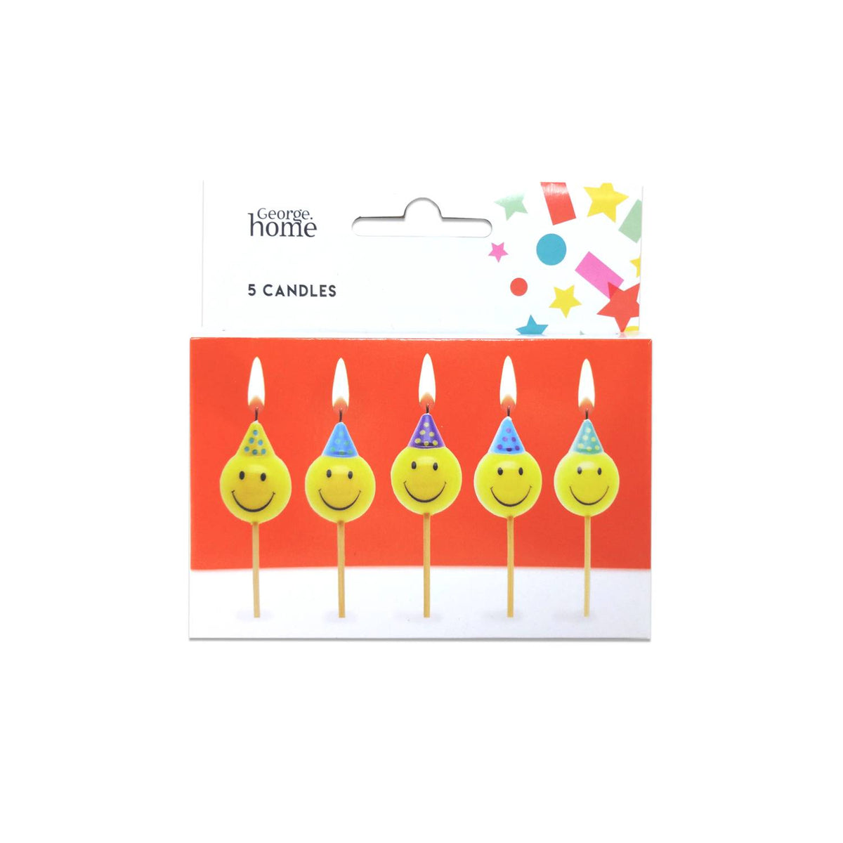 George Home smiley pick candles 6 pack, imported from the UK