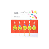 George Home smiley pick candles 6 pack, imported from the UK