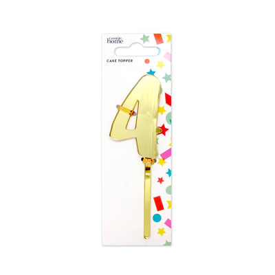 ASDA George Home Number 4 Cake Topper- Buy online at McGrocer