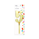 George Home cake topper number 5 gold foil plastic - British product