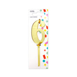 George Home gold foil cake topper number 6 (British brand)